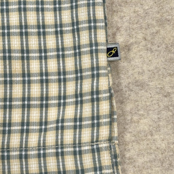 Vtg Ocean Pacific OP Shirt Mens Large Green Yellow Plaid Button Up Skate Surf - Picture 5 of 10